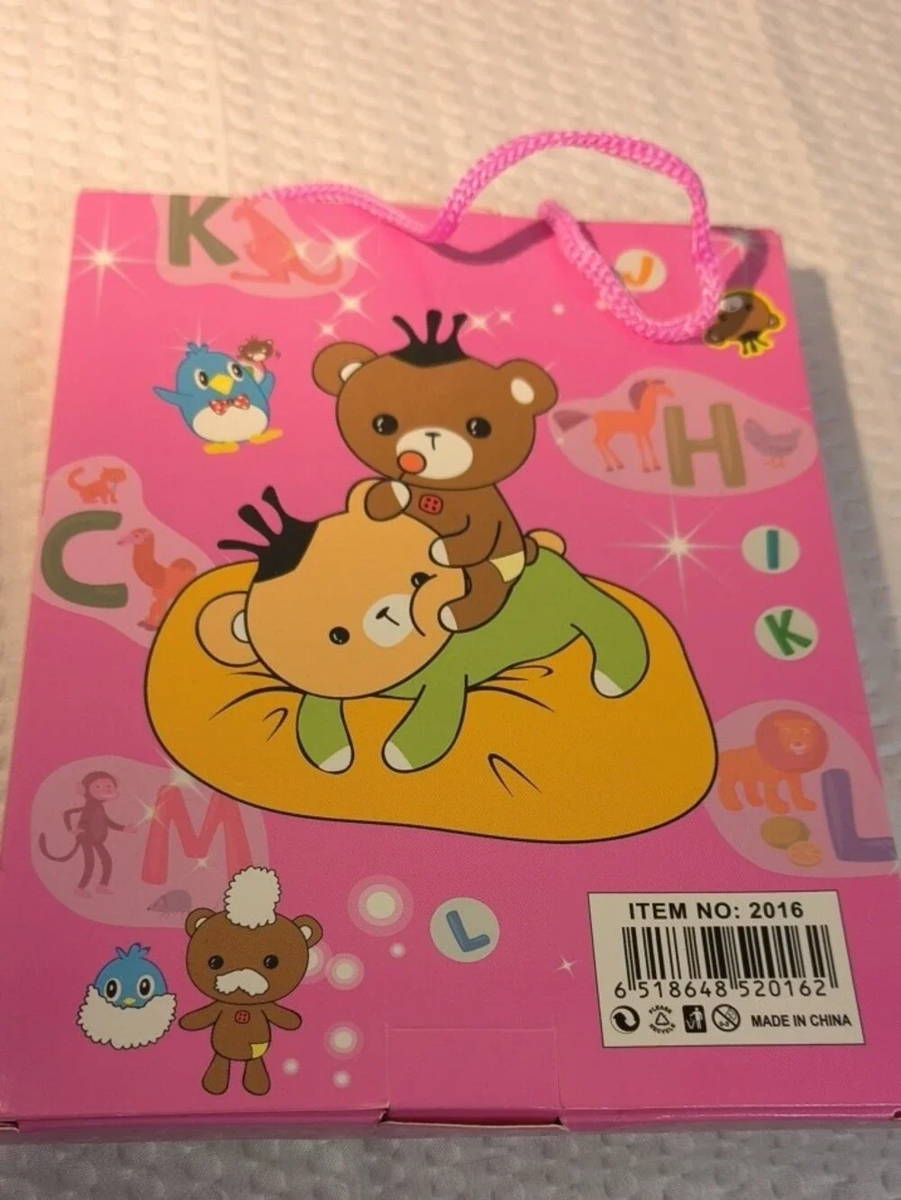 Pink Bear Stationery Set - Cute Kids Pencil Set